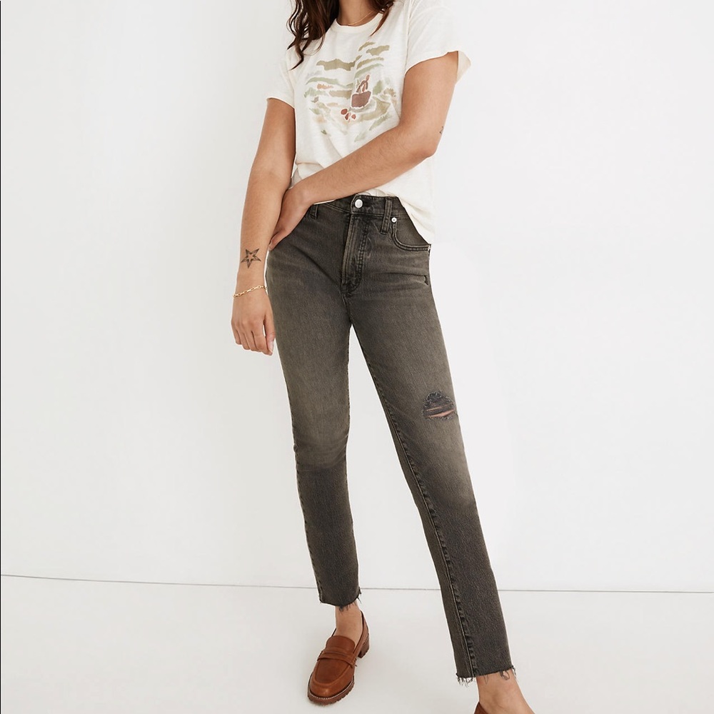 Madewell Perfect Vintage Jean in Cosner Wash: Knee-Rip Edition, 31